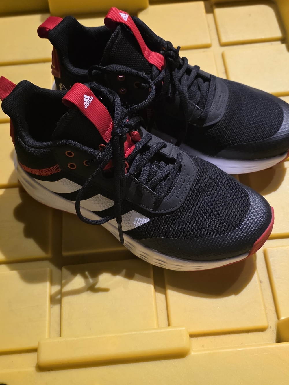 adidas Kids Black and Red Athletic Sneakers